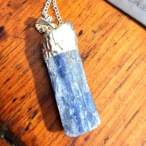 Raw crystal kyanite  pendant